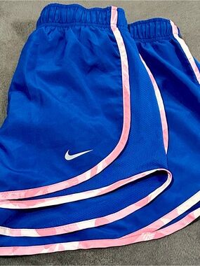 Nike Royal Blue Running Shorts with Pink Trim